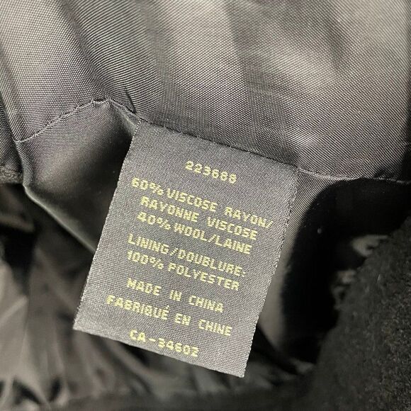 Della Spiga Italy  Wool Blend Full Zip Jacket  Black  Size Large Womens - Picture 3 of 5